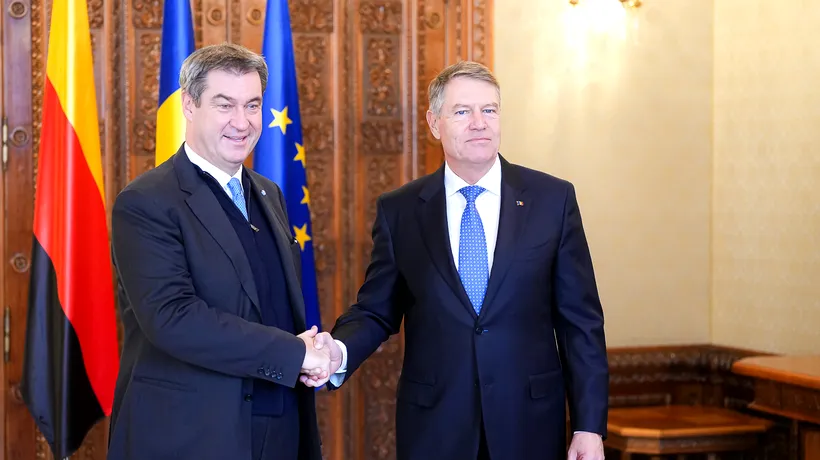 FOTO | Președintele Iohannis s-a întâlnit cu prim-ministrul landului Bavaria, Markus Söder. Despre ce au discutat cei doi oficiali