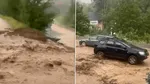 Prăpăd în Alba. Circulația a fost închisă din cauza nesiguranței carosabilului