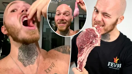 Bărbatul din imagine a mâncat doar carne CRUDĂ, timp de 100 de zile. Ce s-a întâmplat în a 101-a zi