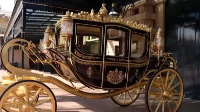 Regele Charles și Camilla vor folosi un mijloc de transport inedit! O trăsură aurie de patru tone, veche de aproape trei secole
