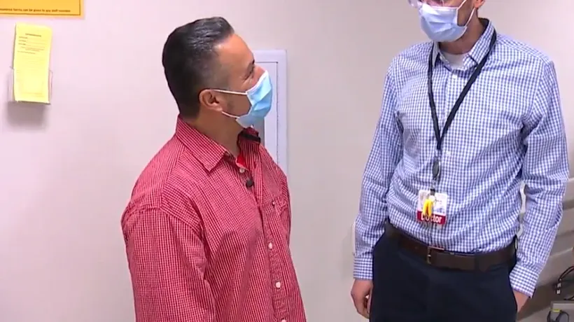 VIDEO | Un fost pacient grav bolnav de COVID-19 a venit la spital să le ceară iertare medicilor pentru că nu s-a vaccinat la timp