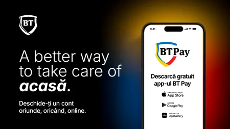 BT Pay: Cont bancar 100% online, în doar 7 minute – din România sau de oriunde din lume