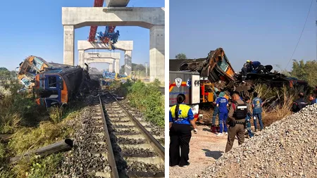 Tragedie cumplită în Thailanda. Cel puțin 27 morți și zeci de răniți, după ce o macara a căzut peste un tren cu 195 de pasageri