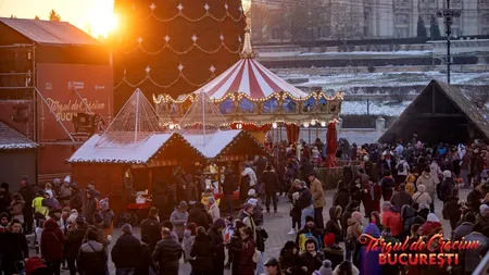 VIDEO | Târgul de Crăciun și-a deschis porțile în Piața Constituției. Meșteșugari și producători locali așteaptă vizitatorii cu produse de sezon