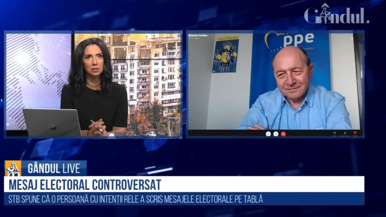 GÂNDUL LIVE. Traian Băsescu: V-aș ruga să alegeți inteligent, alegerile locale sunt despre administratori, nu politică