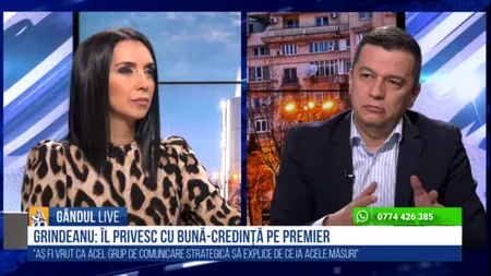 GÂNDUL LIVE. Sorin Grindeanu, prim-vicepreședinte PSD: În general, cu mici excepții, românii au respectat regulile de prevenire a COVID-19. Nu mi se pare benefică închiderea magazinelor | VIDEO
