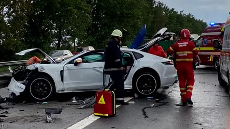 EXCLUSIV. Accident cumplit în urmă cu puține momente pe Autostrada Soarelui! GÂNDUL.RO are imagini și detalii în premieră!
