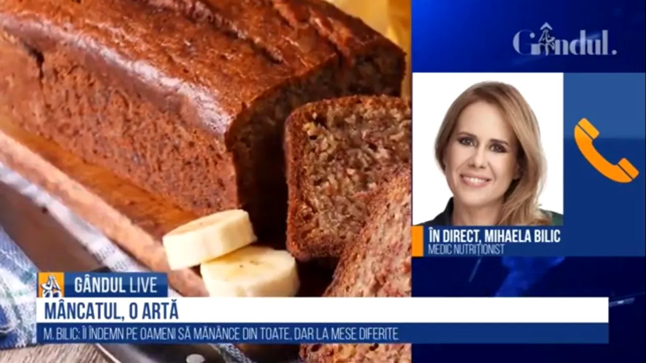 GÂNDUL LIVE. Medicul nutriționist Mihaela Bilic, despre masa de sărbători: Orice masă stropită cu alcool va îngrășa mai tare. Zahărul și alcoolul au un element comun | VIDEO