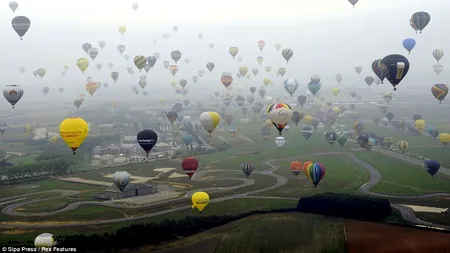 ATERIZARE FORȚATĂ: Opt BALOANE CU AER CALD au căzut în Munții Gurghiu