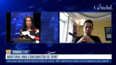 GÂNDUL LIVE. Psihiatru, despre cazul celor 10 ieșeni morți după ce au băut spirt: Consumul de alcool nu ajută la sterilizarea gurii pe perioadă de pandemie. Circulă această informație falsă