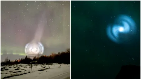 O SPIRALĂ uriaşă a apărut în Norvegia, în timpul aurorei boreale. Oamenii de ştiinţă au explicat fenomenul