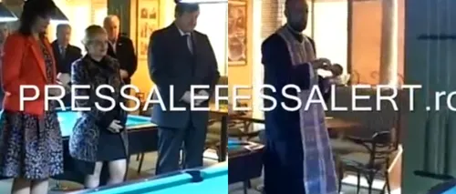 VIDEO VIRAL: Sorin Frunzăverde duce un preot să sfințească o sală de biliard și de păcănele