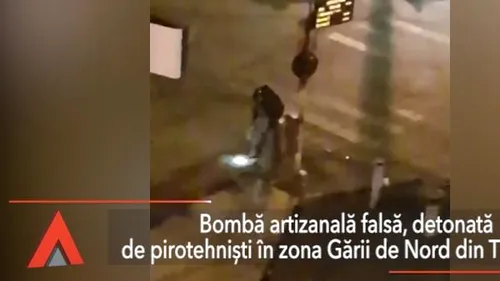 BOMBĂ ARTIZANALĂ falsă, detonată în zona Gării de Nord din Timișoara