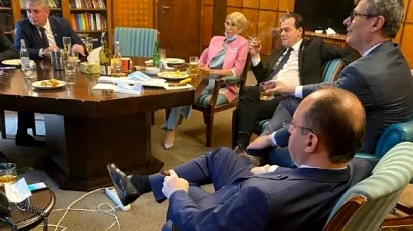 SURSE. Adevărul despre fotografia virală cu Ludovic Orban și miniștrii din cabinetul său! Cine a ”scăpat” imaginea din greșeală + care era de fapt motivul agapei