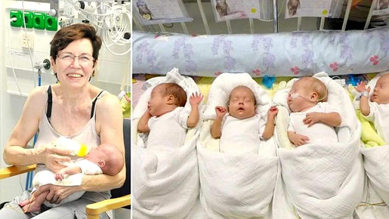 Avea 13 copii și 7 nepoți, dar și-a mai dorit un copil. Anul acesta, la 65 de ani, a născut cvadrupleți
