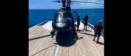 VIDEO | Cum este „ascuns” un elicopter pe un iaht de 49 de milioane dolari: „Ce risipă absolut urâtă de bani și resurse”