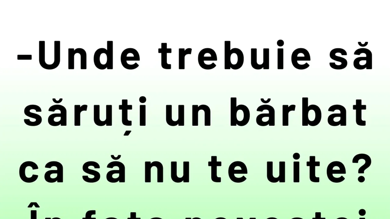 Bancul de marți | Sărutul perfect