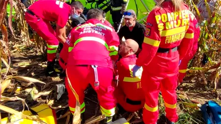 Un motodeltaplan s-a prăbuşit în judeţul Sibiu. Doi pasageri au fost transportați la spital