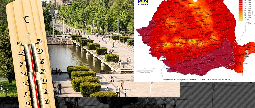 Temperaturi de foc în România! Cum a arătat harta țării în cea mai caldă zi din an. Canicula continuă!