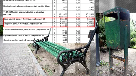 O bancă de parc: 700 de euro, un coș de gunoi: 600 de euro. Acestea sunt sumele uluitoare propuse în bugetul Capitalei de către cei de la ALPAB. Viceprimar: „Sunt sume maximale, vom face licitație” | DECLARAȚII EXCLUSIVE