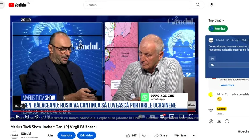 POLL Marius Tucă Show: „Contraofensiva va avea succes și Ucraina va reuși să-și recupereze teritoriile cucerite de Rusia?”