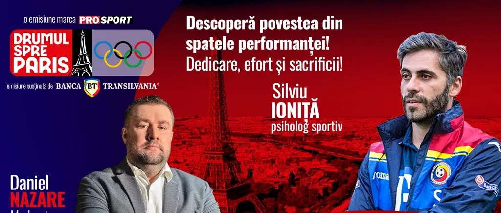 Psihologul sportiv Silviu Ioniță este invitatul emisiunii ,,Drumul spre Paris’’ de joi, 14 decembrie, de la ora 19:00