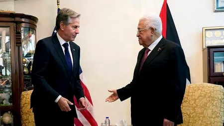 VIDEO | Antony Blinken s-a întâlnit cu liderul palestinian Mahmoud Abbas la Amman: „Hamas nu susține dreptul poporului palestinian la demnitate”