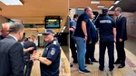 Miruță a mers în inspecție la metroul inundat, îmbrăcat la costum, cravată și cu pantofi lucioși în picioare. În jurul lui, pompierii luptau de zor să scoată apa