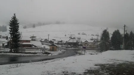 VREMEA. Alerta de ploi și ninsoare, prelungită până vineri