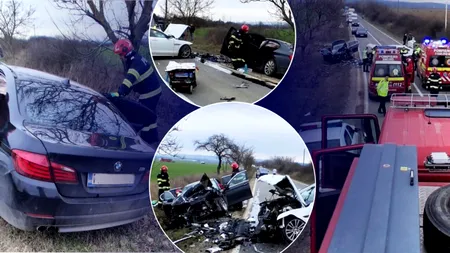 Trei persoane rănite într-un accident produs pe DN19 E, pompierii au intervenit pentru evacuare
