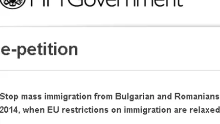 Petiție semnată de peste 110.000 de britanici. 
