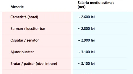 Tabel salarii | TOP 15 - Cele mai prost-plătite meserii din România în 2025