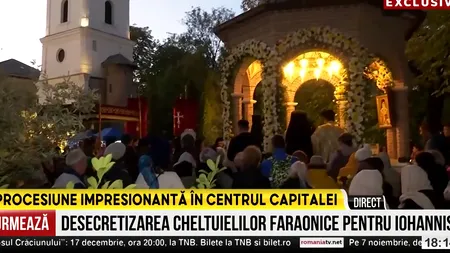 Procesiune impresionantă la Mănăstirea Radu Vodă din București. Începe pelerinajul Sfântului Nectarie de la Eghina