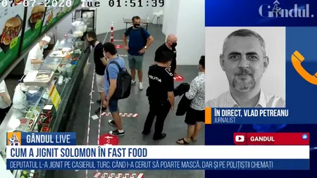 GÂNDUL LIVE. Jurnalistul Vlad Petreanu, despre cei doi deputați PSD amendați la șaormerie: „Arată manifestarea IDIOCRAȚIEI din România. Presupun că CNCD își pune niște întrebări”