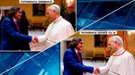 Poza pe care Mircea Cărtărescu a publicat-o pe Facebook dând mâna cu Papa este editată cu AI. Și capul Suveranului Pontif a fost modificat