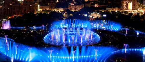 Spectacolul de apă, muzică și lumini „Simfonia Apei va începe sâmbătă, la Fântânile Urbane, din Piața Unirii