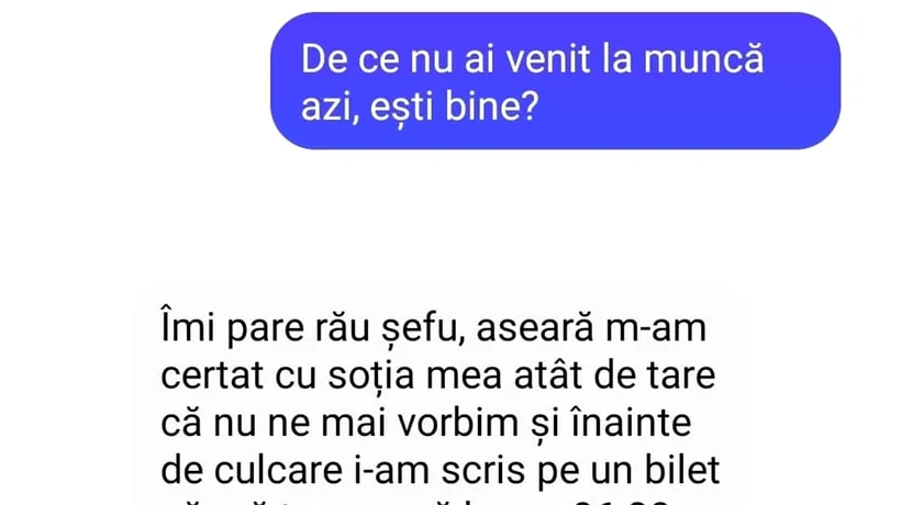 Bancul de miercuri | De ce nu ai venit la muncă azi?