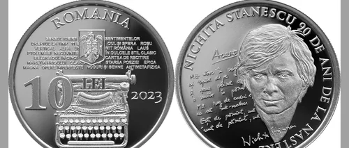 BNR lansează o monedă din ARGINT cu tema 90 de ani de la nașterea lui Nichita Stănescu / Prețul cu care se va vinde