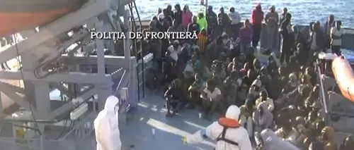 O navă românească a salvat peste 100 de imigranți aflați într-o barcă pneumatică, în pericol de scufundare, în Mediterana