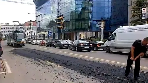 Scene de necrezut în Cluj. După ce s-a răcit asfaltul, muncitorii și-au dat seama că au o mare problemă