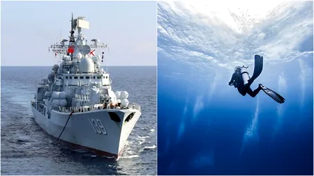 O navă militară chineză a rănit scafandri australieni fără să-i atingă. Cum este posibil?