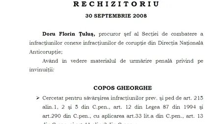 CITIȚI DOSARUL DNA care a dus la condamnarea lui Gheorghe Copos, Ioan Becali, Victor Becali, Mihai Stoica, Jean Pădureanu, Gheorghe Popescu, Gheorghe Nețoiu și Cristian Borcea 