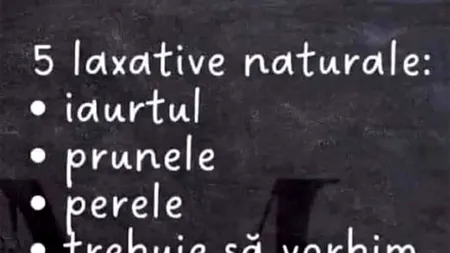 Bancul de joi | Cele 5 laxative naturale
