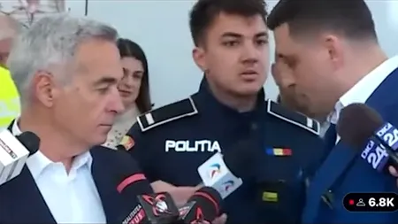 Momentul în care Călin Georgescu și George Simion sunt scoși din secția de vot de polițiști/ 