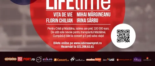 Vița de Vie, Mihai Mărgineanu, Florin Chilian și Irina Sârbu, în concert caritabil