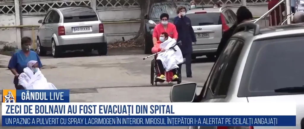 Alertă la un spital din Argeș. Bătrâni, bolnavi şi imobilizaţi la pat, evacuați de urgență - VIDEO