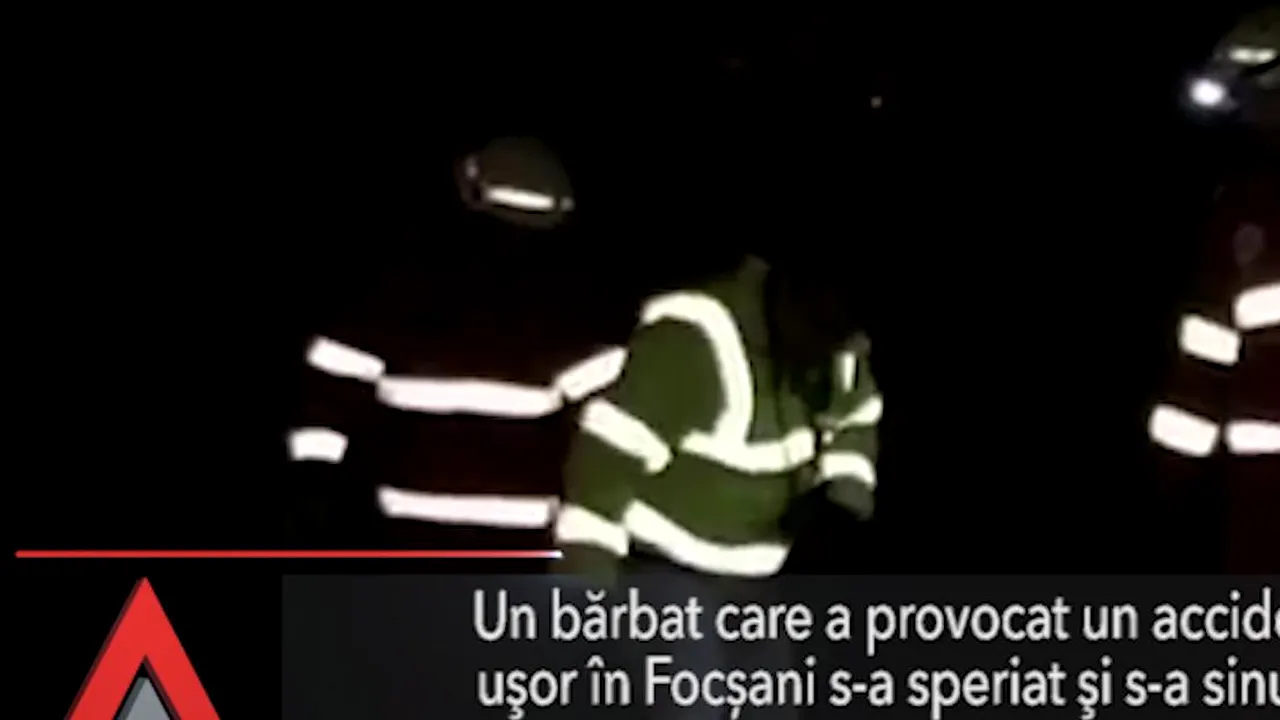 Un bărbat s-a aruncat în FAȚA TRENULUI, după ce a provocat un accident ușor în Focșani