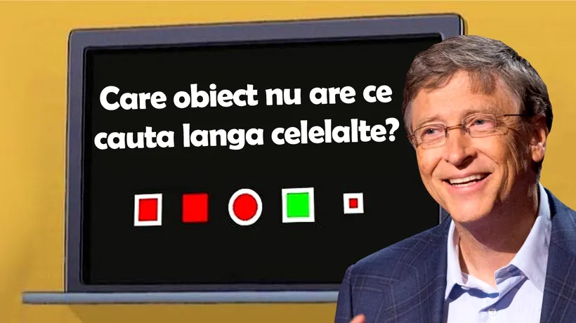 Testul IQ al lui Bill Gates | Care obiect geometric din cele 5 nu are ce căuta lângă celelalte 4?