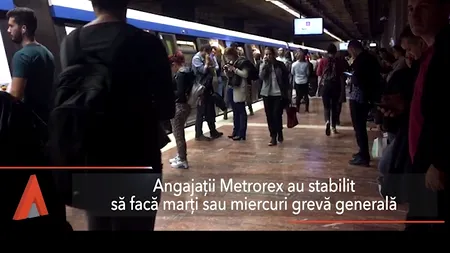 Marți sau miercuri, GREVA GENERALĂ LA METROU între orele 4:00 și 16:00