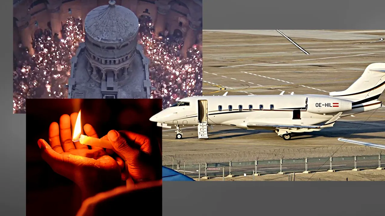 Culisele operațiunii ”LUMINA SFÂNTĂ” | Cine este omul de afaceri român care pune la dispoziția Patriarhiei, anual, un avion Bombardier Challenger 350